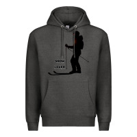 Charcoal Heather nighttime ski adventure Premium Hoodie - tuanDangUi
