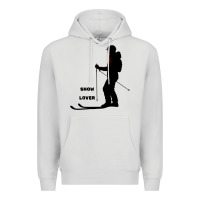 Dove Grey nighttime ski adventure Premium Hoodie - tuanDangUi