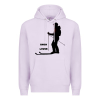 Lilac nighttime ski adventure Premium Hoodie - tuanDangUi