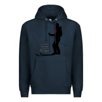 Navy nighttime ski adventure Premium Hoodie - tuanDangUi