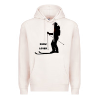 Pale Pink nighttime ski adventure Premium Hoodie - tuanDangUi