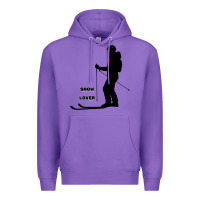 Purple nighttime ski adventure Premium Hoodie - tuanDangUi