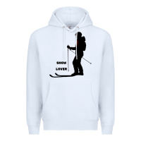 White nighttime ski adventure Premium Hoodie - tuanDangUi