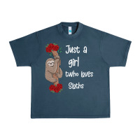 Midnight Navy just a girl who loves sloths Urban Heavy Tee - Bettercallsaul