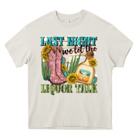 Cream last night we let the liquar talk Heavy Core Tee - NancyCooperArtShop