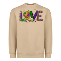 Mushroom love teacher mardi gras Heavyweight Sweatshirt - OliviaCreatesArt