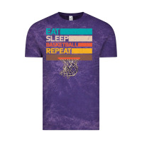 Cloud Purple Eat Sleep Basketball Repeat Vintage Tee - Bettercallsaul