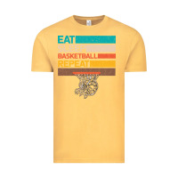 Vintage Mustard Eat Sleep Basketball Repeat Vintage Tee - Bettercallsaul