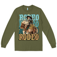 Army Green Rodeo kid Cowboy midilli horse Long Sleeve Tee - HowdyJamesFarm