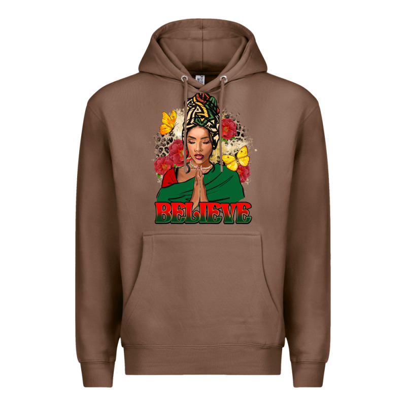 Believe Black Woman Premium Hoodie by FaDigitalArtStudio | Teevron