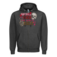Charcoal Heather Valentine's Day Roses Are Red I Am Going To Bed Zipper Hoodie - FaDigitalArtStudio