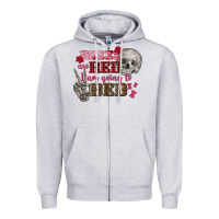 Heather Grey Valentine's Day Roses Are Red I Am Going To Bed Zipper Hoodie - FaDigitalArtStudio