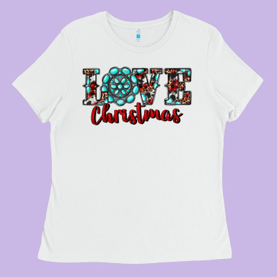 Christmas Gemstone Love Ladies Tee Designed By Ranaportraitstore