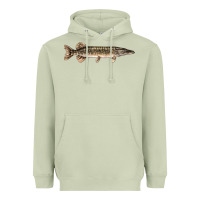 Northern Pike Fish Illustrations Heavyweight Hoodie | Teevron