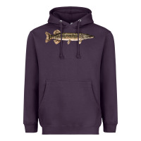 Plum Northern Pike Fish Illustrations Heavyweight Hoodie - LillyAllenDesigns