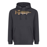 Smoke Northern Pike Fish Illustrations Heavyweight Hoodie - LillyAllenDesigns