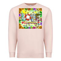 Pale Pink Love Summer Premium Sweatshirt - CowhideDigitalArt