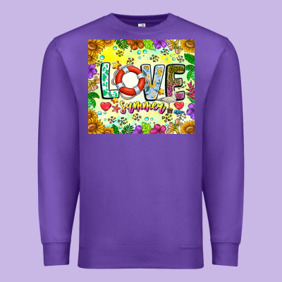 Love Summer Premium Sweatshirt Designed By Cowhidedigitalart