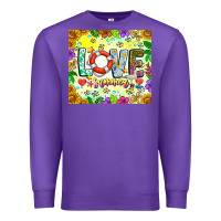 Purple Love Summer Premium Sweatshirt - CowhideDigitalArt