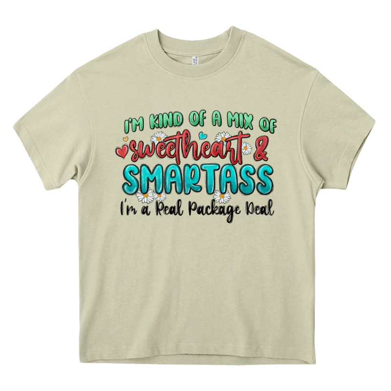 Im  Kind Of A Mix Of Sweetheart And Smartass Heavy Core Tee by MaliasSmallBusiness | Teevron
