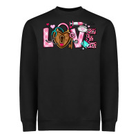 Black love valentines day nurse Heavyweight Sweatshirt - OliviaCreatesArt