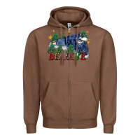 Chestnut believe polar express christmas trees Zipper Hoodie - FaDigitalArtStudio
