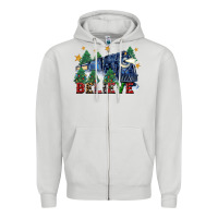 Dove Grey believe polar express christmas trees Zipper Hoodie - FaDigitalArtStudio