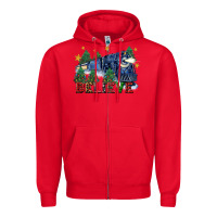 Red believe polar express christmas trees Zipper Hoodie - FaDigitalArtStudio
