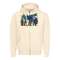 Sandshell believe polar express christmas trees Zipper Hoodie - FaDigitalArtStudio