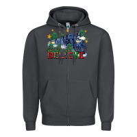 Smoke believe polar express christmas trees Zipper Hoodie - FaDigitalArtStudio