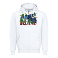 White believe polar express christmas trees Zipper Hoodie - FaDigitalArtStudio