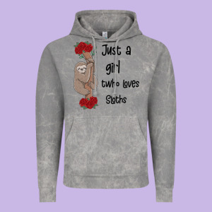 Just A Girl Who Loves Sloths Vintage Hoodie Designed By Bettercallsaul
