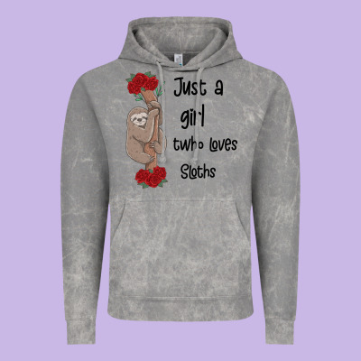 Just A Girl Who Loves Sloths Vintage Hoodie Designed By Bettercallsaul