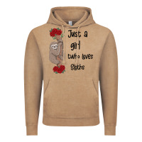 Vintage Coffee just a girl who loves sloths Vintage Hoodie - Bettercallsaul