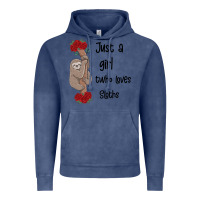 Vintage Denim just a girl who loves sloths Vintage Hoodie - Bettercallsaul