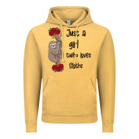 Vintage Mustard just a girl who loves sloths Vintage Hoodie - Bettercallsaul