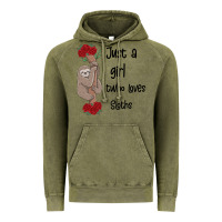 Vintage Olive just a girl who loves sloths Vintage Hoodie - Bettercallsaul