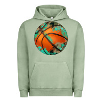 Pigment Oil Green western basketball camouflage glitter pattern Urban Hoodie - Artiststas