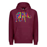 Burgundy Elephant1687 Premium Hoodie - tuanDangUi