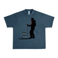 Midnight Navy nighttime ski adventure Urban Heavy Tee - tuanDangUi