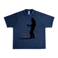 Navy nighttime ski adventure Urban Heavy Tee - tuanDangUi