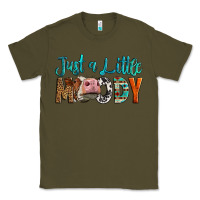 Army Green Western Just A Little Moody Cow Classic Tee - LillyAllenDesigns