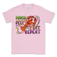 Bubblegum Pink pinch peel eat repeat crawfish Classic Tee - RanaPortraitStore