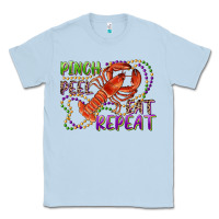 Dusty Blue pinch peel eat repeat crawfish Classic Tee - RanaPortraitStore