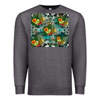 Charcoal Heather summer fruits Premium Sweatshirt - CowhideDigitalArt