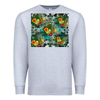 Heather Grey summer fruits Premium Sweatshirt - CowhideDigitalArt