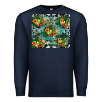 Navy summer fruits Premium Sweatshirt - CowhideDigitalArt