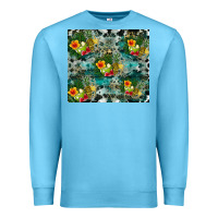 Ocean Blue summer fruits Premium Sweatshirt - CowhideDigitalArt