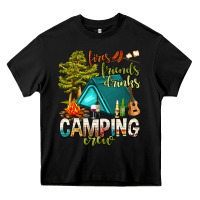 Black fires friends drinks camping crew Heavy Core Tee - NancyCooperArtShop