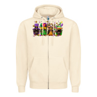 Sandshell mardi gras afro gnomies Zipper Hoodie - FaDigitalArtStudio